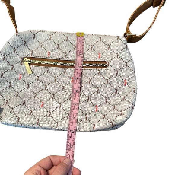 Baby Phat Tan Crossbody Purse Adjustable Strap Cat Spellout Logo Y2K Hip Hop - Picture 8 of 11